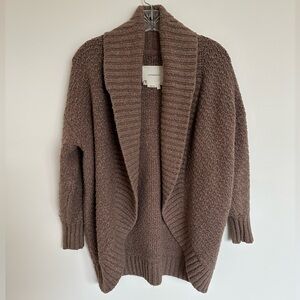 Anthropologie Women’s Oversized Heavy Knit Brown Cardigan Size Small
